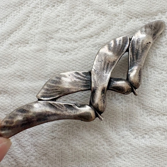 Jo Michels Jewelry - Vintage Jo Michels Sterling Silver Samara Maple Seed Pod Pin Brooch